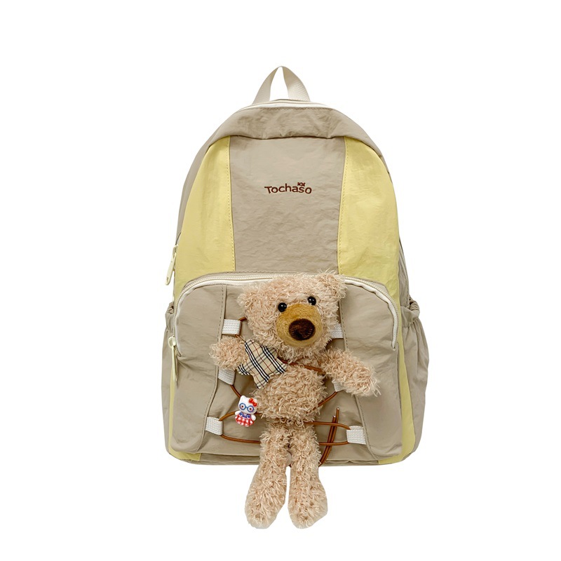 Jardín de infantes bolsas escolares de dibujos animados lindos osos muñecas mochilas para niños y niñas