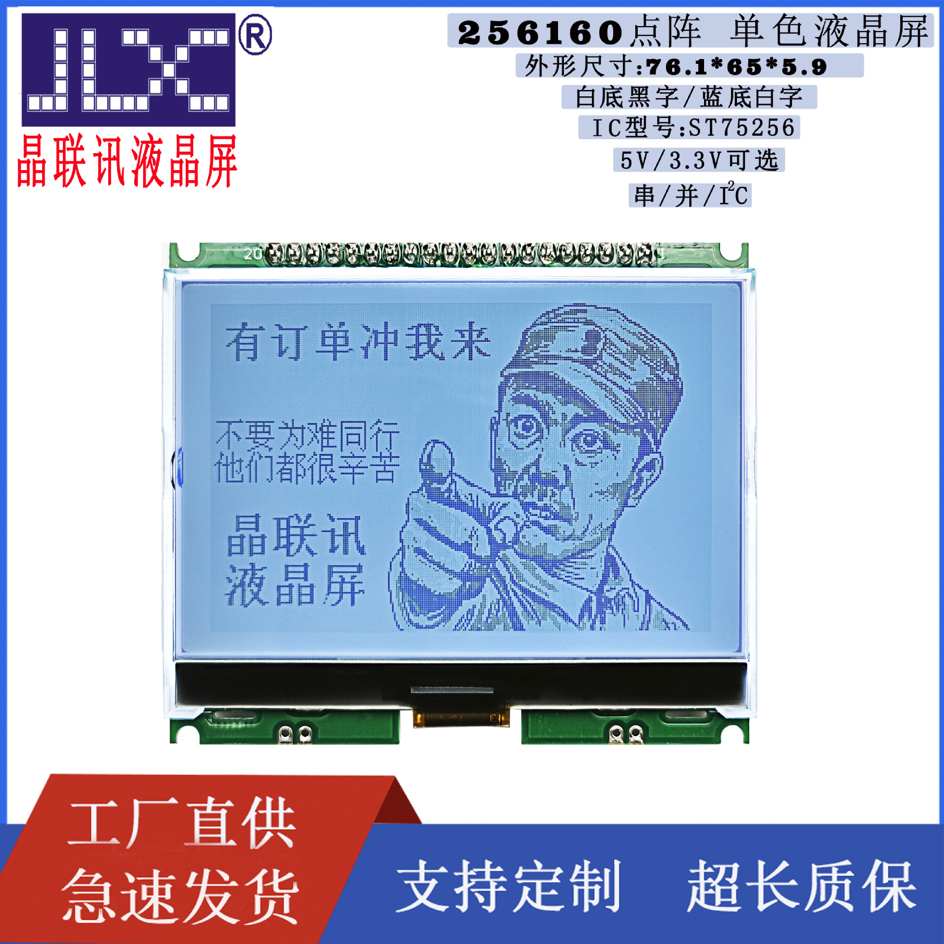 256160G-910-PL液晶显示模块256160点阵液晶屏模块3.2COG液晶模块