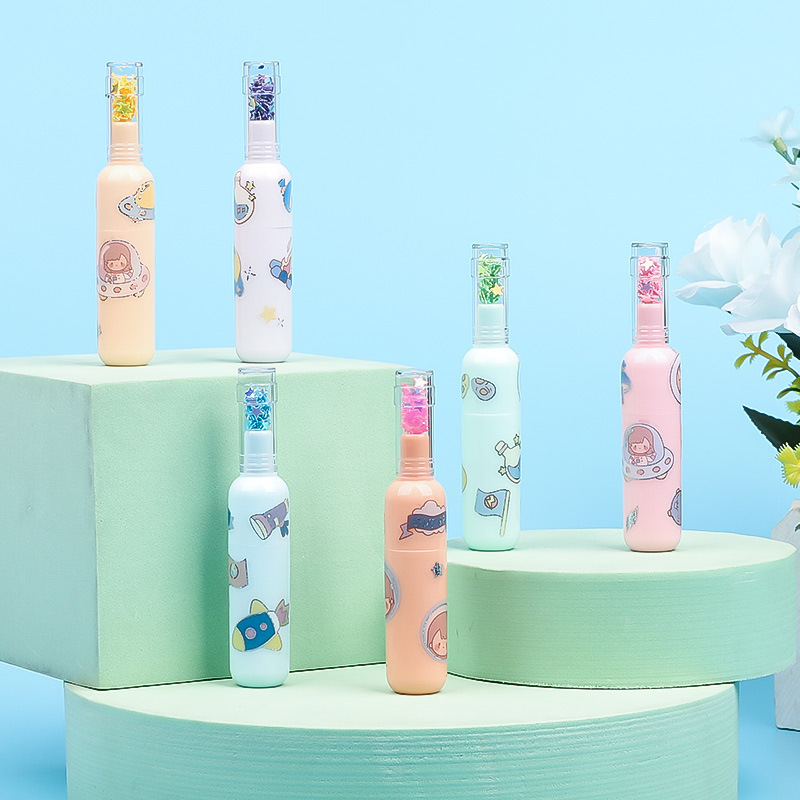 6080 botella de deriva rotulador estudiante diario pluma marcador lindo dibujos animados Etiqueta de dibujos animados botella de vino rotulador