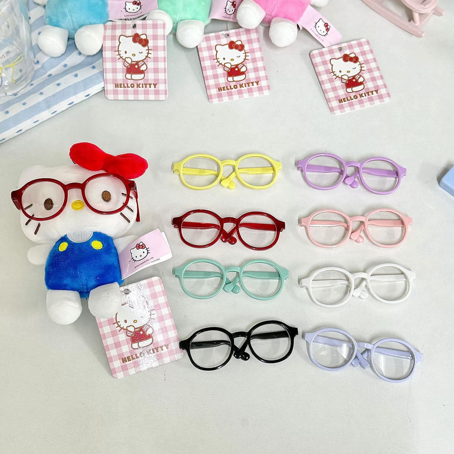 Disney, cotton glasses, doll, big accessory, 9cm
