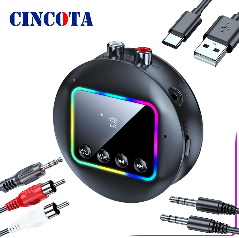 NFC Bluetooth Receiver Transmitter 2-in -1 GT77 Plug-in Car Audio Amplifier Audio Converter for TV