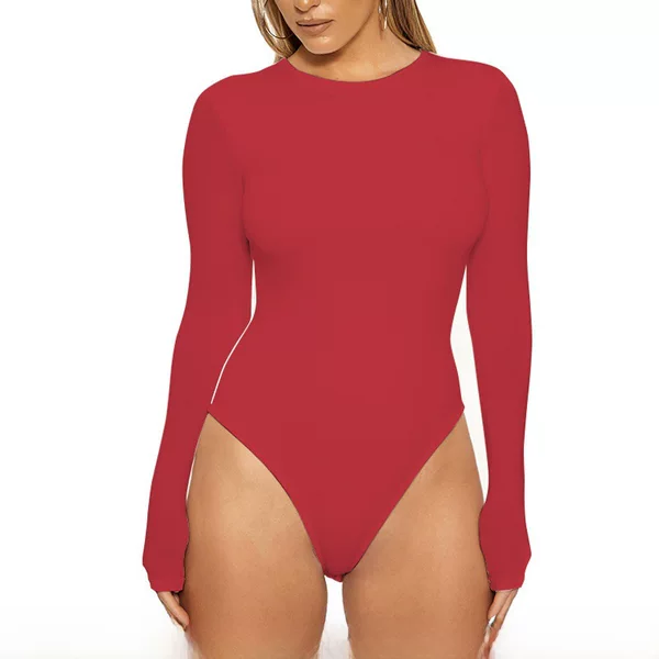 2025 Europe and the United States cross-border autumn and winter women's clothing Amazon casual base coat long sleeve tight jumpsuit bodysuit