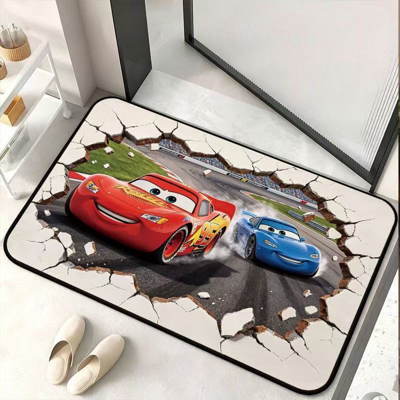 Transfronterizo 3D visual tarjeta de esterilla antideslizante esterilla de baño ventilada esterilla de suelo de inodoro de absorción de agua puerta de entrada esterilla de suelo de barro de algas image 5