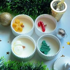 圣诞节礼品造型石膏香氛蜡烛小众伴手礼物姜饼人candle创意杯蜡