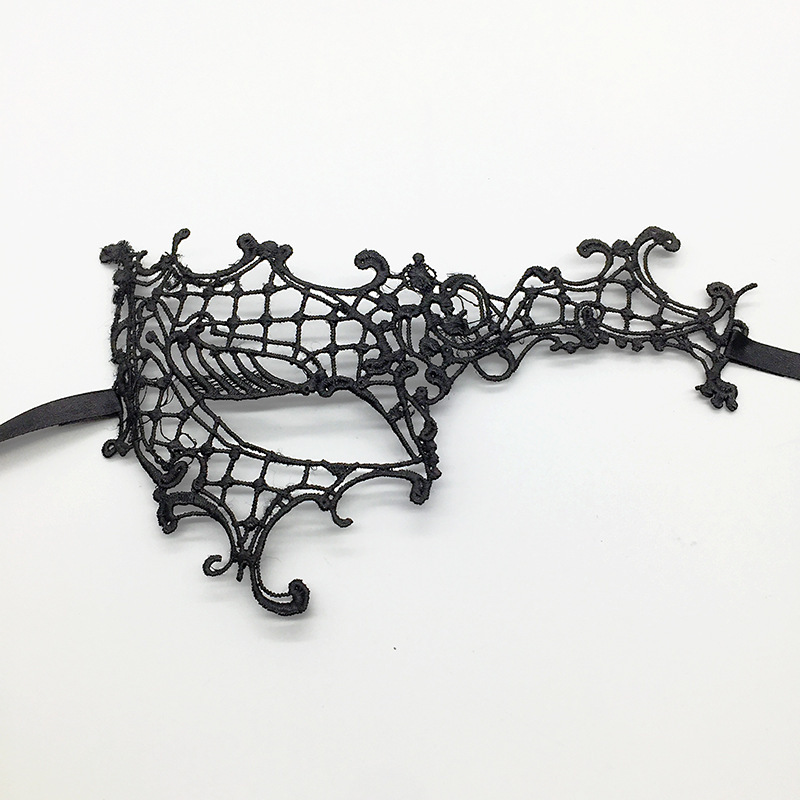 Carnaval negro amorfo rendimiento de encaje disfraz de máscara media cara Halloween bar espectáculo eyewear mayorista TK
