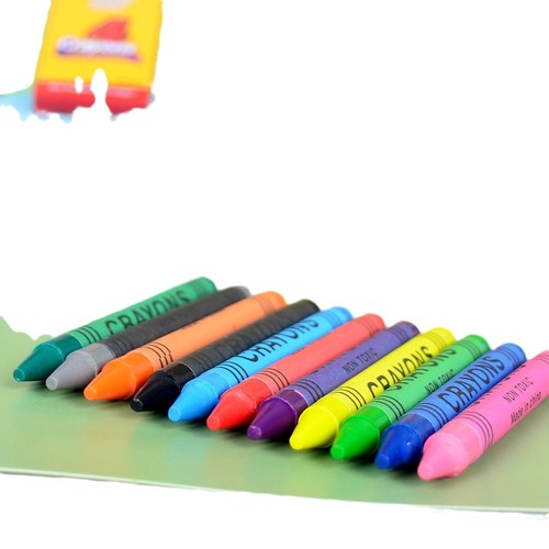 Wholesale Oil Pastels Children's Safe Non-toxic Kindergarten Scribble Colorful Stick 12 Colors 24 Colors Wax Crayon Set 