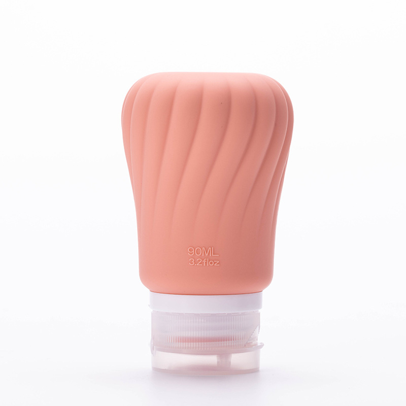 Viaje de silicona botella de 60ml 90ml gran capacidad conjunto de presión a prueba de fugas botella de almacenamiento de cosméticos nueva