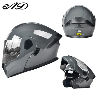 Motosiklet kaskı (dəbilqə) – Helmet for All Seasons, Electric Vehicle - dot3c-gray-silver-plated-mirror-hd-mirror-m-size-55-56cm