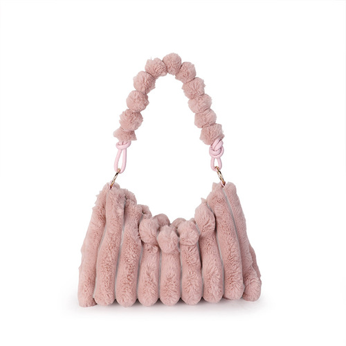 Plush autumn and winter handbag large capacity new fashion high-end furry armpit women's bag texture tote bag