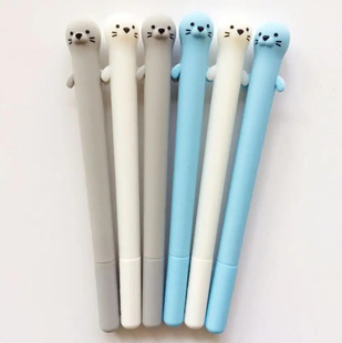 Creative and Cute Gel Pen for Primary and Secondary School Students, Bean Sprout Shape Cap-Pull Pen, Ins-Looking Cap, Easy-To-Use Homework Pen