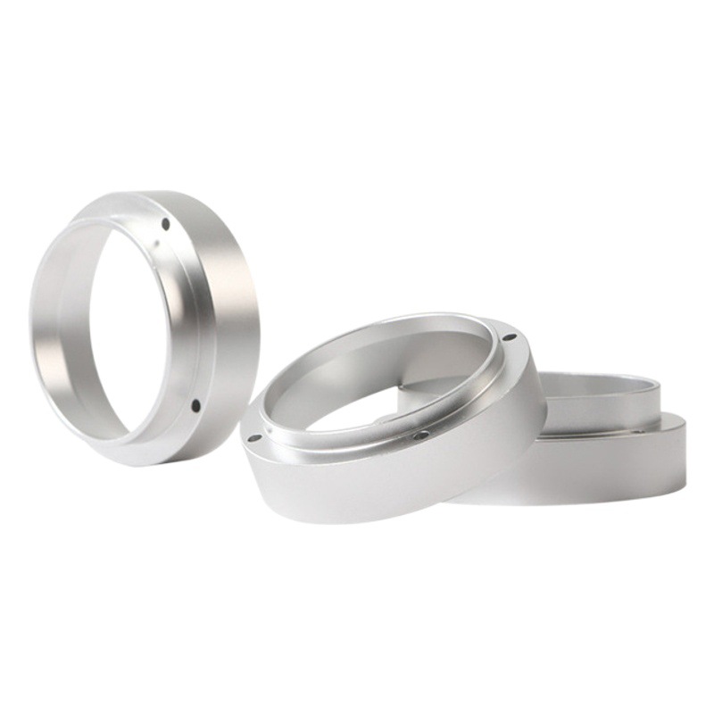 Anillo de polvo de unión magnética de 58mm Tarjeta interna de aleación de aluminio Polvo antivolador con anillo de polvo de tela magnética de 51mm Anillo de polvo de mango de café