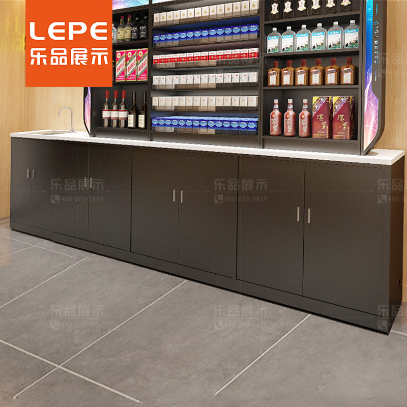便利店货柜吧台柜超市货架全钢水槽柜卖场收银台区地柜操作台展架