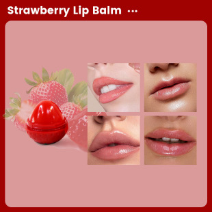 Cross-Border New Fruit-Flavored Creative Strawberry Lipstick Amazon's Popular Long-Lasting Moisturizing Lip Care and Exfoliation
