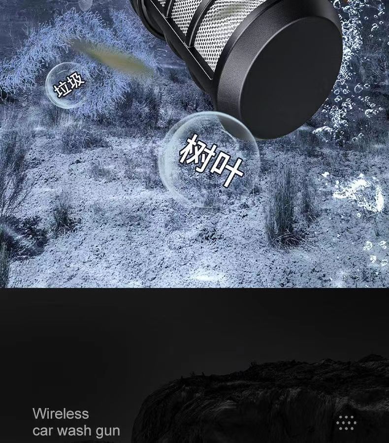 New cross-border household high-pressure car washer lithium battery car washer water gun portable lithium battery wireless high-pressure car washer