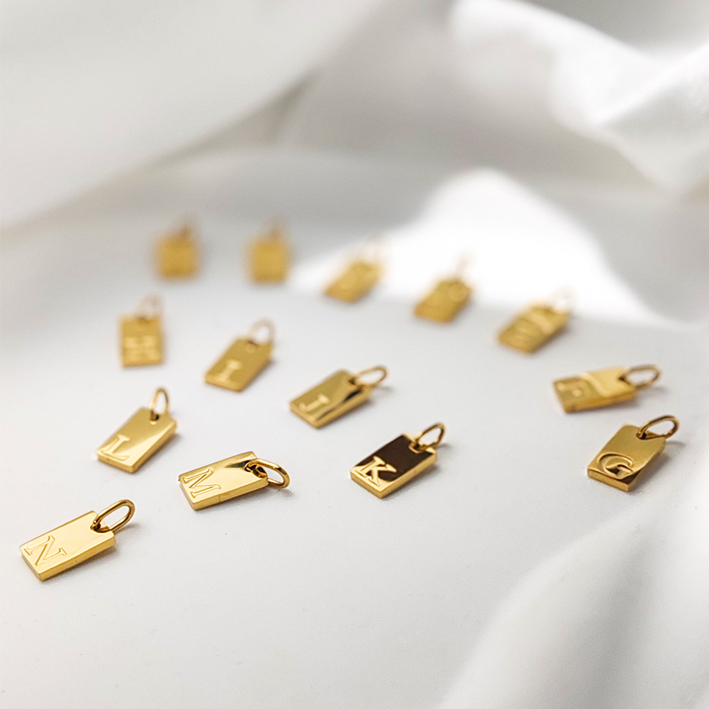 3g Weight Pendant Jewelry Making Type DIY Jewelry Accessories Classification 1 Piece Quantity 316 Stainless Steel Material Letter, Word Pattern Plating Design Simple Style, Classic Style Style 1 Piece 316 Stainless Steel  Letter Word Pendant DIY Jewelry Accessories 16