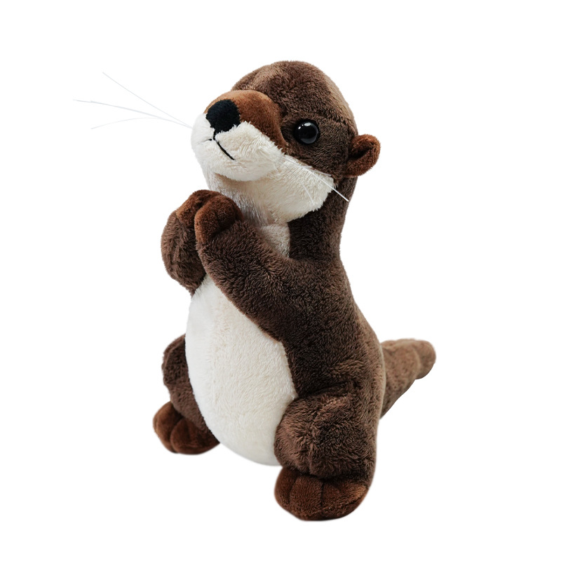 Bendición nutria juguete de peluche regalo del Día San Valentín cerrar los ojos y deseo orar nutria muñeca