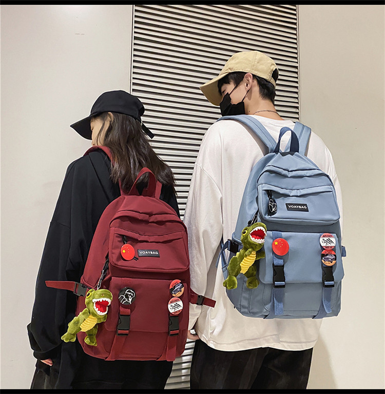 Schoolbag Female Korean Harajuku Ulzzang High School Student Backpack Junior High School Student Large Capacity College Style Ins Backpack display picture 4