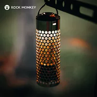 ROCKMONKEY уличный абажур в стиле кемпинга GZ Thor универсальный черный ультратонкий абажур в форме бочки из нержавеющей стали
