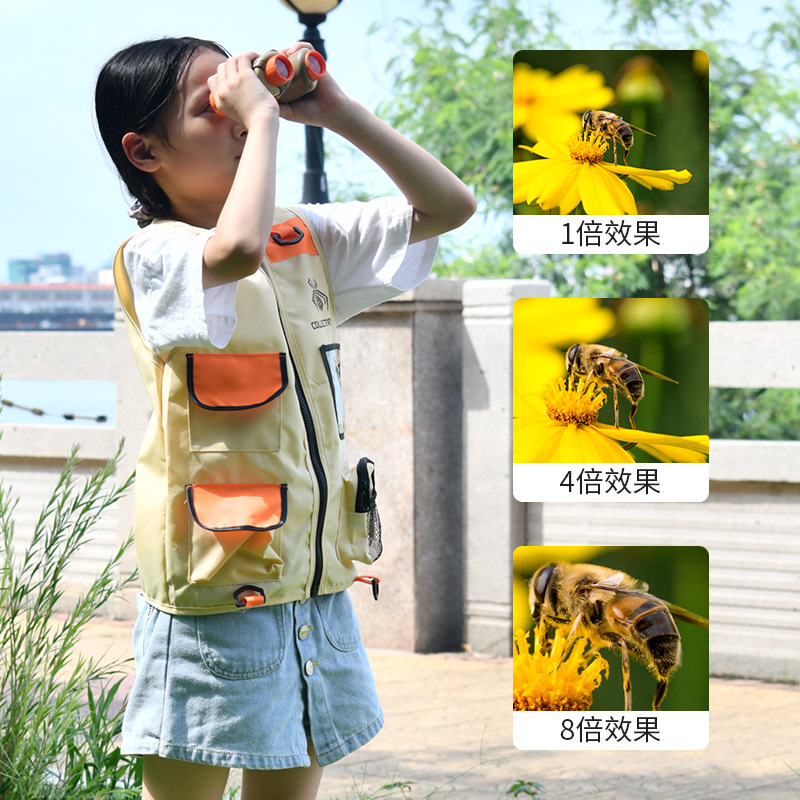  Kit de exploración con lupa para niños, caja de recolección de insectos y observación científica