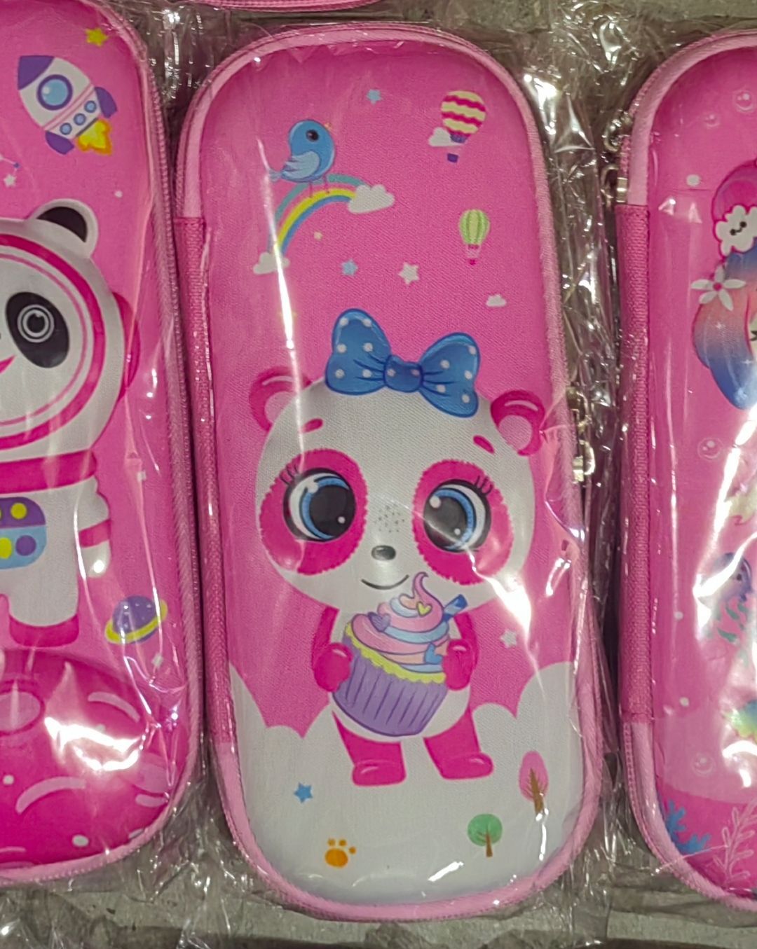 Comercio exterior al por mayor caja de papelería 3DEVA superficie de tela tridimensional caja de lápiz niña patrón de dibujos animados niño estudiante de escuela primaria caja de lápices