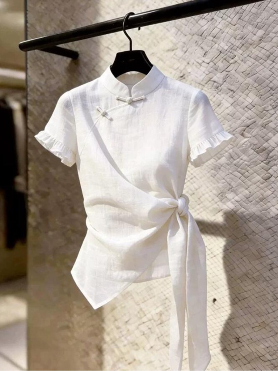 Đầm suông nữ midi phong cách Pháp thiết kế cảm giác nhỏ thời trang — màu đen, Xanh lông mòng đen, màu trắng chi tiết 3