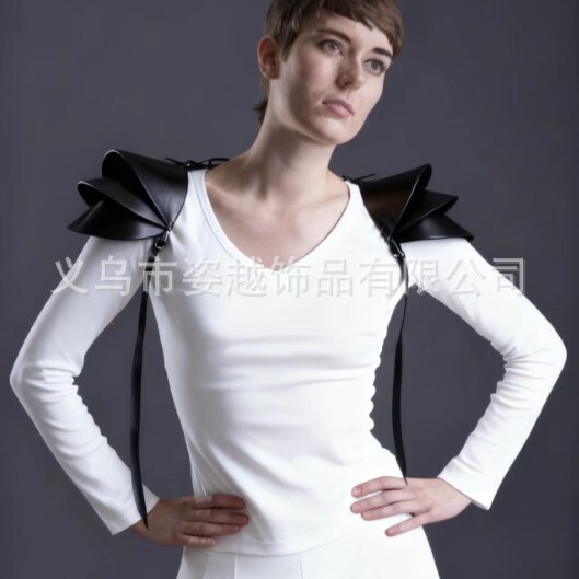 Medieval Steampunk Style Leather Shawl Armor Masquerade Epaulettes Halloween Costume Accessories