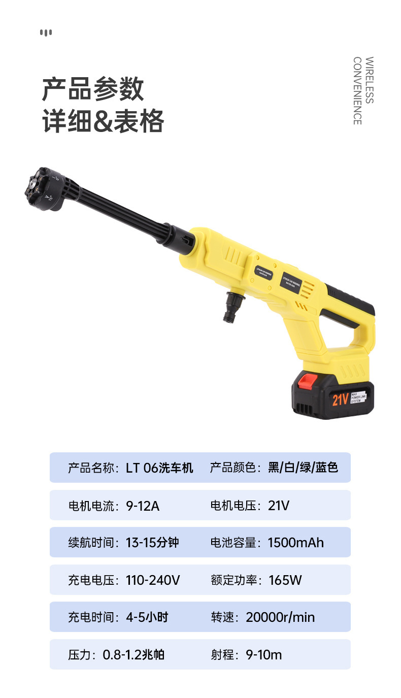 High-Pressure Car Wash Water Gun, Household Telescopic Hose Set, Portable Car Wash Gun, Garden Watering and Cleaning Tool Set