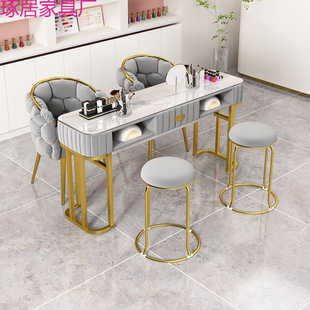 Ins Style Manicure Table and Chair Set Internet Celebrity Table and Chair Set Single Double Accessible Luxury Simple Modern Manicure Table
