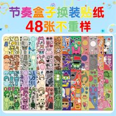 リズムボックスドレスアップステッカー、教育用男の子ハンドブック、女の子DIY手作り減圧楽しいおもちゃ卸売