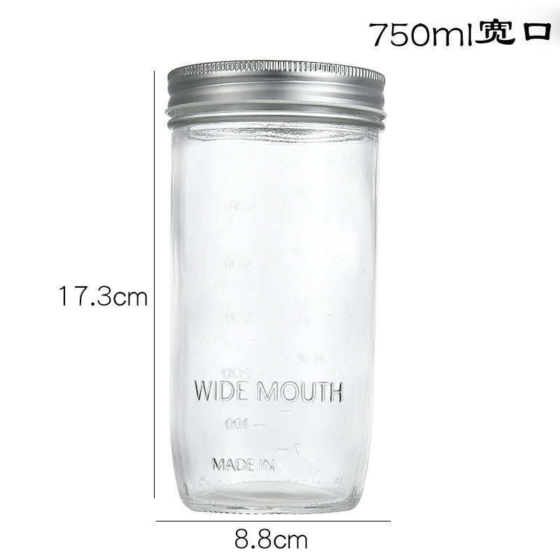 Tarro Mason de vidrio ancho 32 oz personalizado para Amazon, con tapa hermética, ideal para ensaladas, mermeladas o conservas