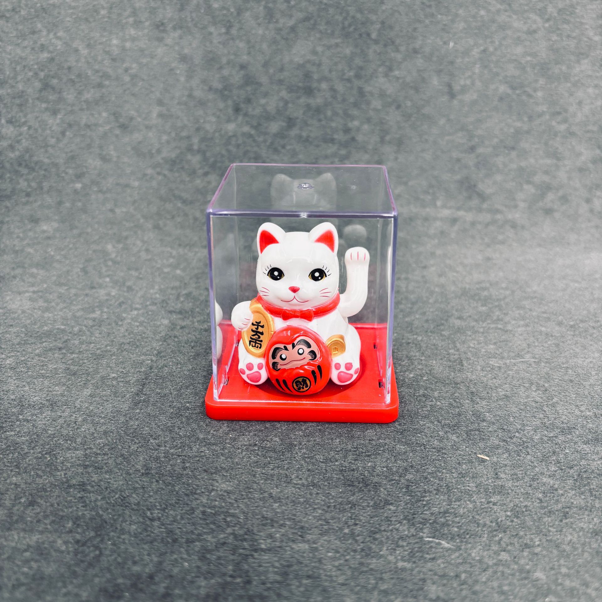 Gato de la suerte solar pequeño gato de la mano de la energía de la luz gato mini gato interior del coche regalo de la oficina decoración de apertura