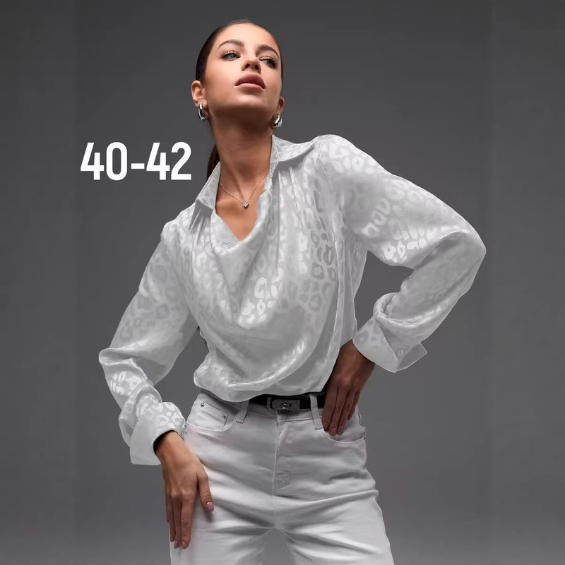 Cross-Border European and American French-Style Fashion High-End Women's Shirts New Simple Long-Sleeved Shirts 2026 Amazon Hot Seller