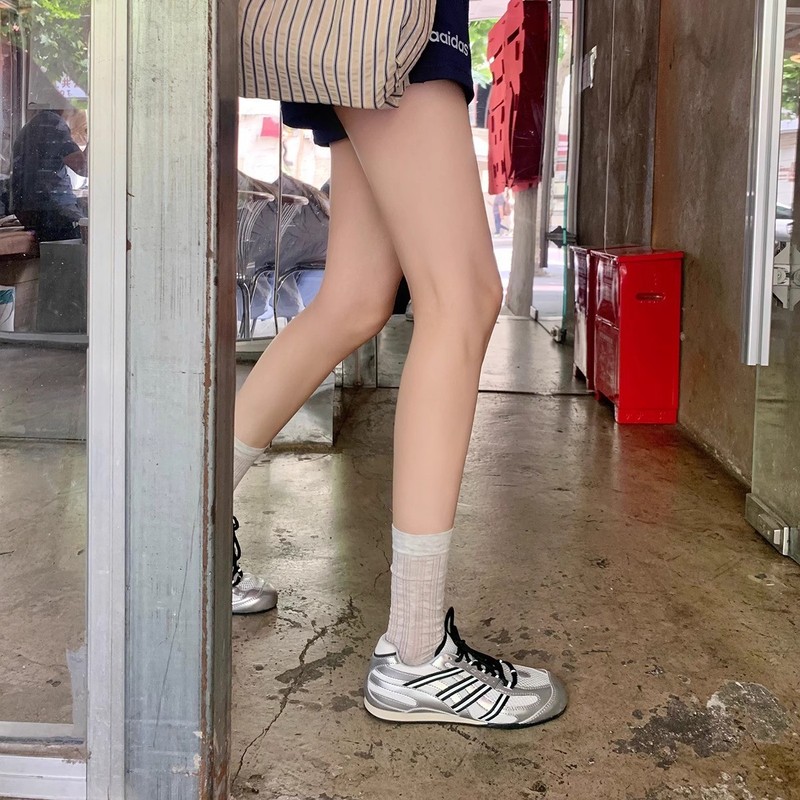 Grape Mom Studiolee 身長4cmアップ～おしゃれなメッシュコントラストカラーのレースアップインナー身長アップ女性用フォレスト・ガンプランニングシューズ|undefined