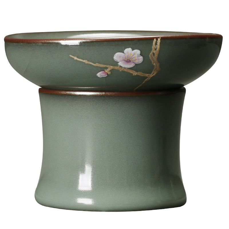 Filtro de té de cerámica hecha a mano neumático de hierro filtro de té de cerámica kung fu creativo té taza de filtro de té accesorios de ceremonia de té