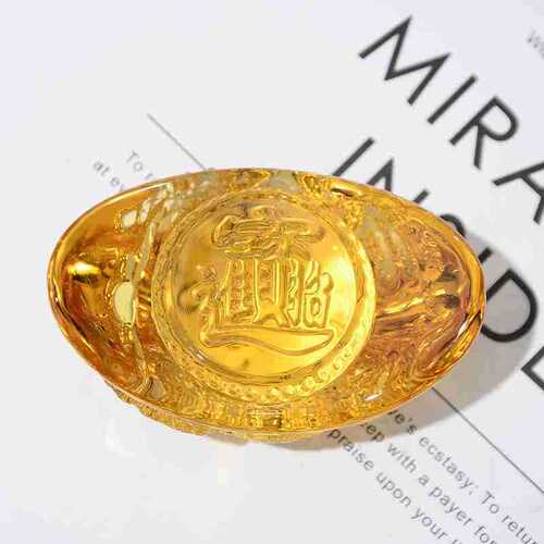 New ingot ornaments gold ingot home decoration living room decorations complete specifications dragon pattern citrine