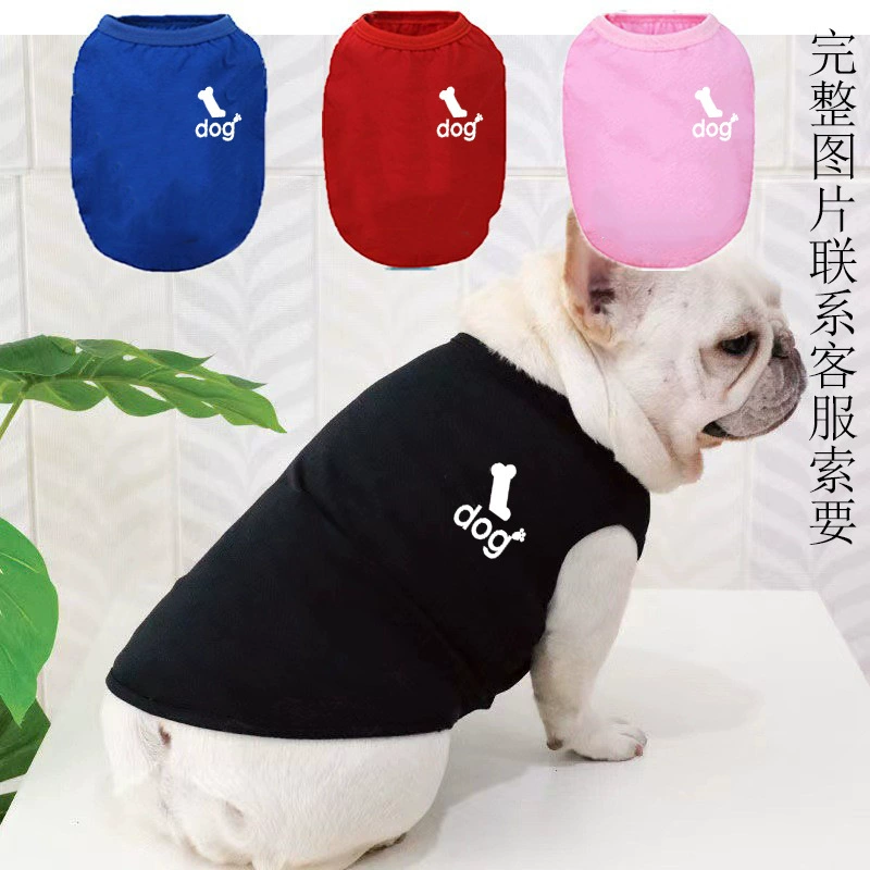 Летняя Одежда для собак маленькая стандартная одежда для домашних животных Bone двухногий жилет пуловер Одежда для домашних собак хлопковая одежда для кошек
