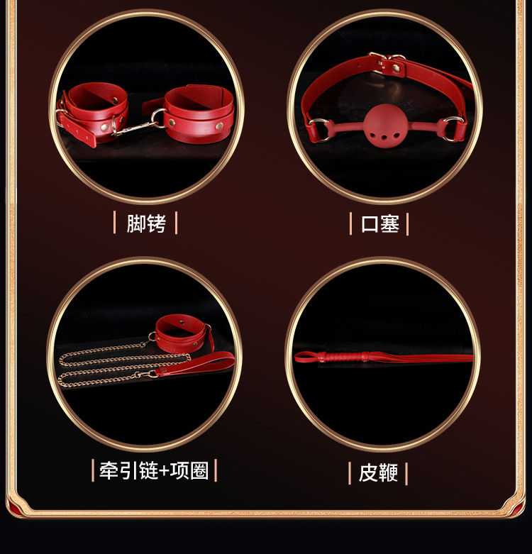Jiuai SM Nipple Clamps & Handcuffs Training Set, 11-Piece Plush Bondage Kit — detail image 4