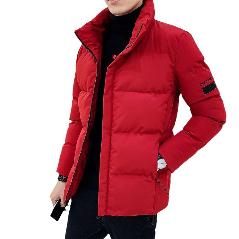 WINTER DOWN COTTON MENS JACKET 2024 두꺼운 새 스타일 코튼 패딩 재킷 남성용 세련된 코튼 패딩 재킷 따뜻한 재킷