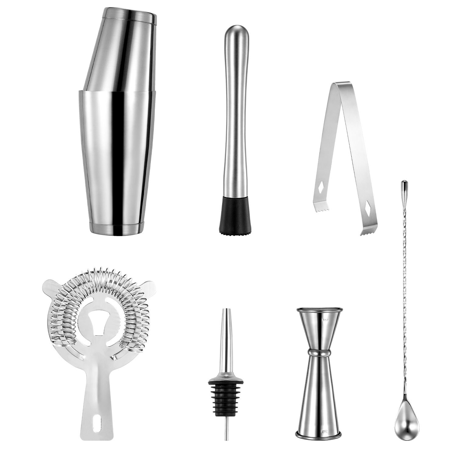 Juego de coctelería de acero inoxidable 304 transfronterizo al por mayor para bares