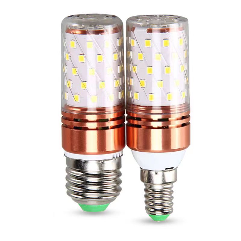 Bombilla LED E14 E27 con base de rosca grande, bombilla tipo maíz, luz blanca, luz tricolor, bombilla tipo vela, ajustable, de bajo consumo, regulable