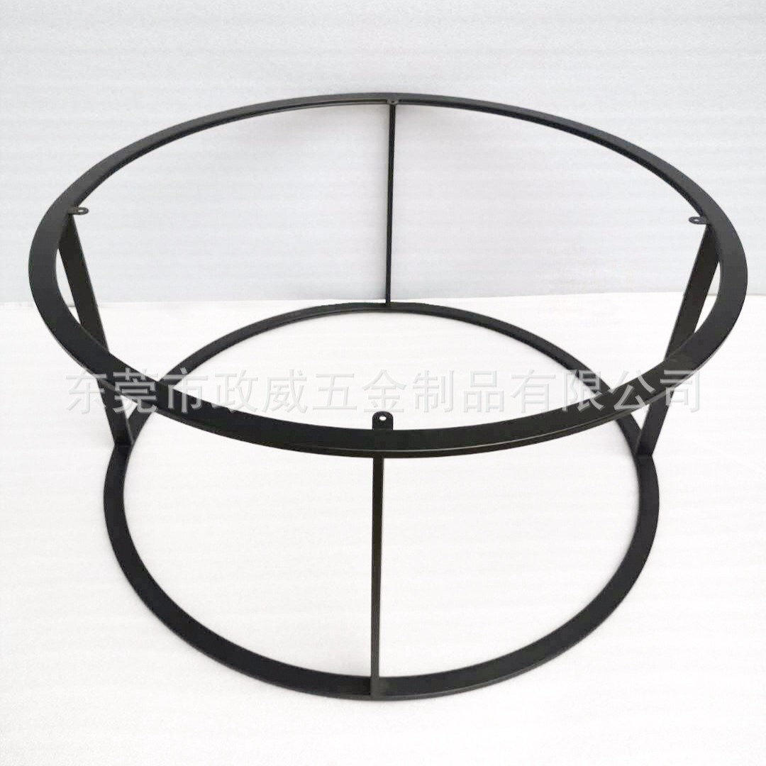 Produce customized Northern Europe Stainless steel black tea table circular originality Simplicity a living room Small apartment Beauty Shop Table