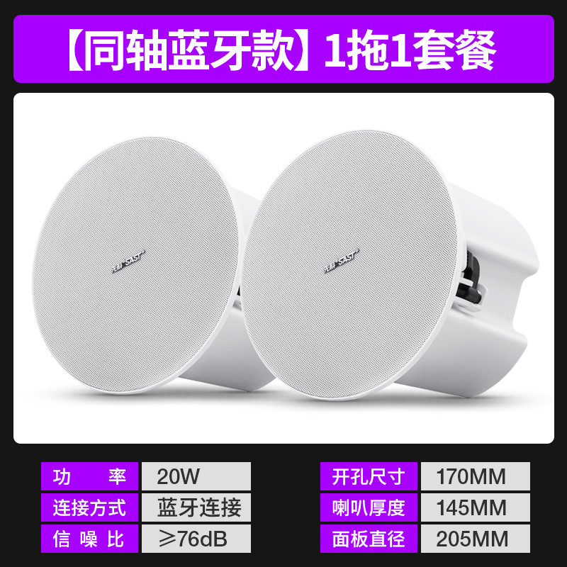 Xianke ワイヤレス Bluetooth 天井スピーカー 天井スピーカー 埋め込みスピーカー ショップ レストラン 商業用|undefined