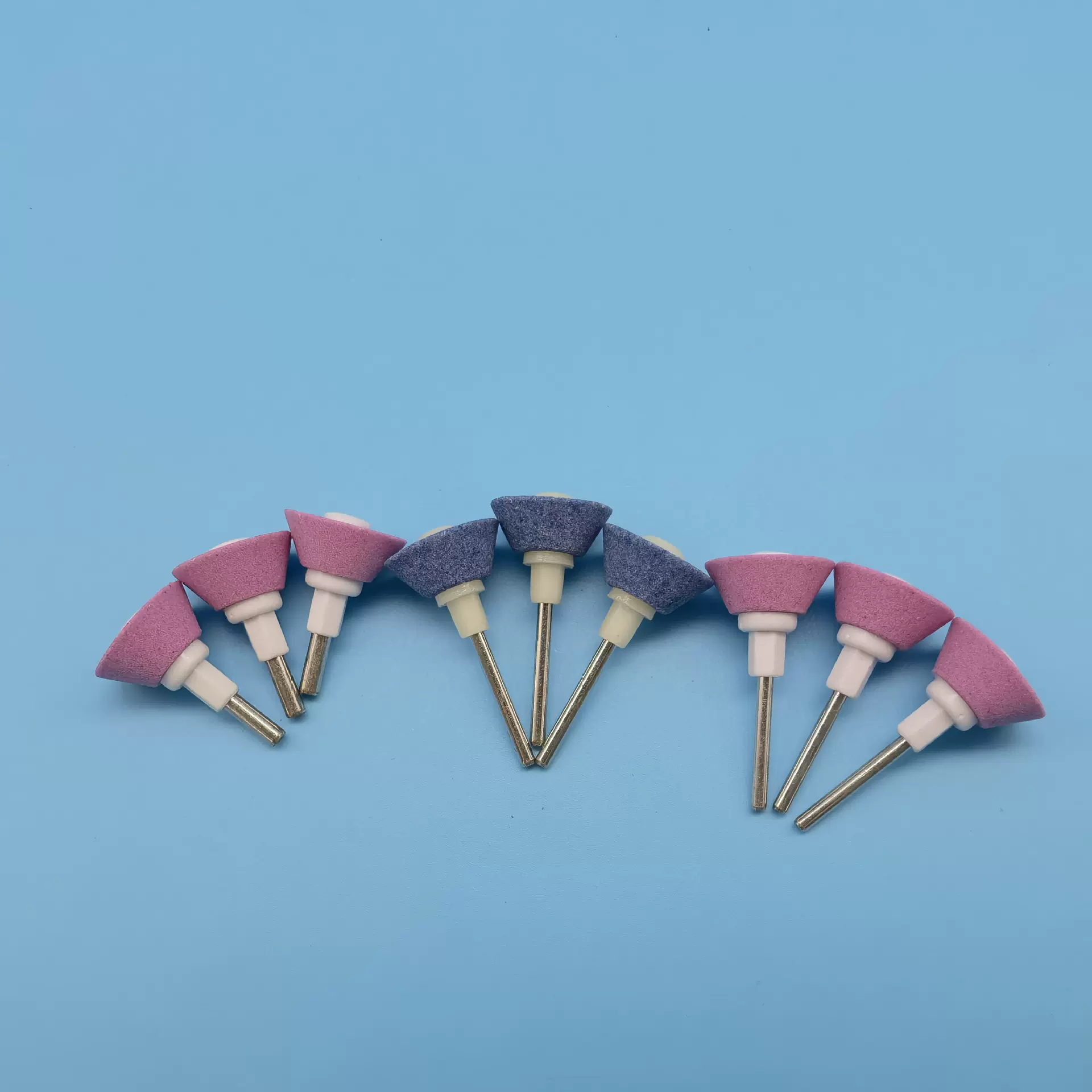 厂家直销内六角石英粉色蓝色带柄砂轮磨头陶瓷打磨头2.3mm3mm