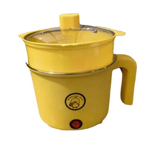 Dim Sum Duck Electric Cooking Pot, Student Dorm Mini Noodle Cooker, Household Multi-functional Steaming and Cooking Combo Pot, Gift Pot, Wholesale