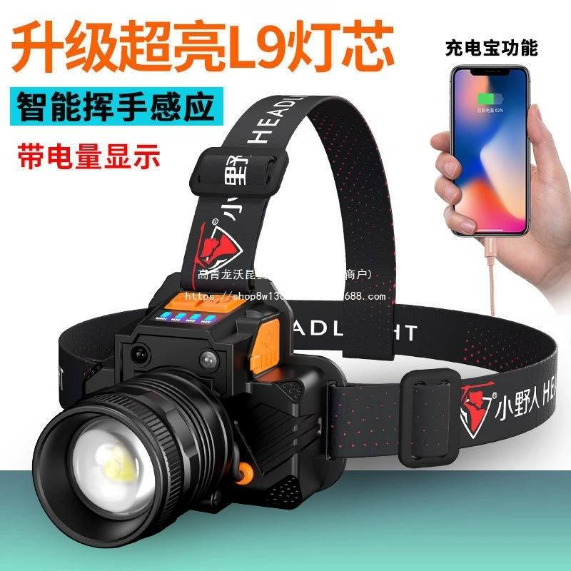 Светодиодная фара, сильный свет, зарядка, ультра-яркий уличный фонарик для ночной рыбалки, водонепроницаемый шахтерский фонарь на голове, дропшиппинг, завод