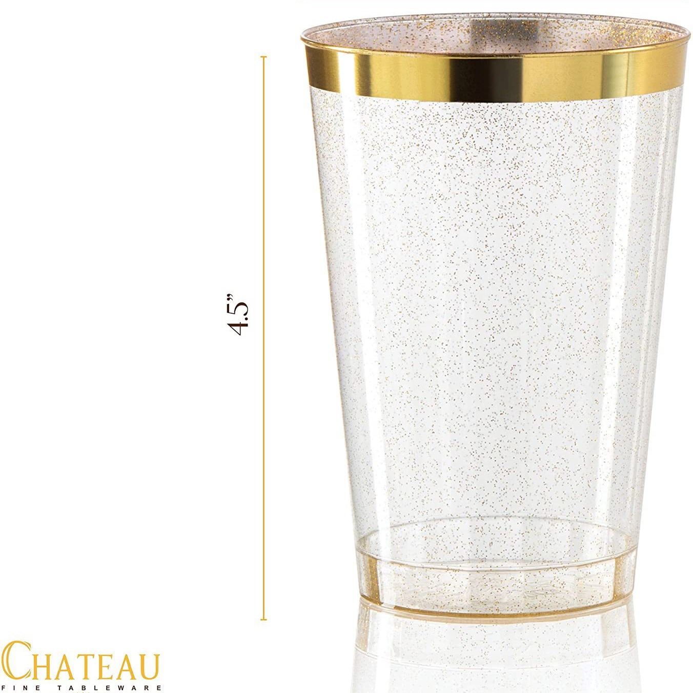 Fábrica al por mayor 12oz taza de plástico rosa de oro rosa Phnom Penh desechable banquete de boda Taza de borde de plata image 5