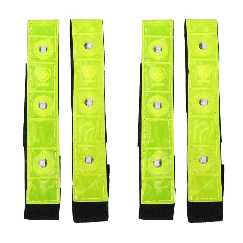 LED反光手腕带 魔术贴松紧反光手臂带 厂家供应夜跑骑行安全