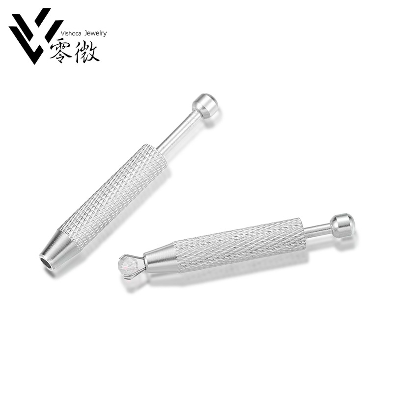 Four-claw clip stainless steel non-slip screw ball zircon grabber tool grab clip jewelry grab artifact