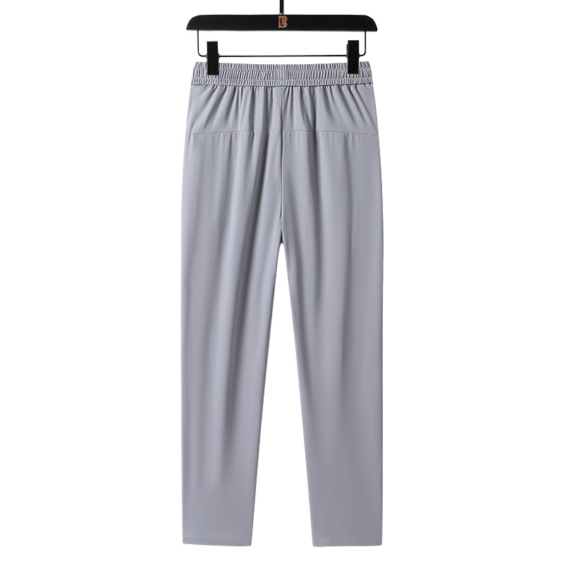 Pantalones de hielo para hombres de verano delgados pie de cinturón grande sensación de caída pantalones casuales para hombres pantalones deportivos de secado rápido fábrica directa