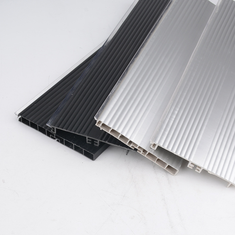 Factory-direct PVC skirting boards, household plastic baseboards for cabinets, thickened, moisture-resistant aluminum-plastic kick plates.
